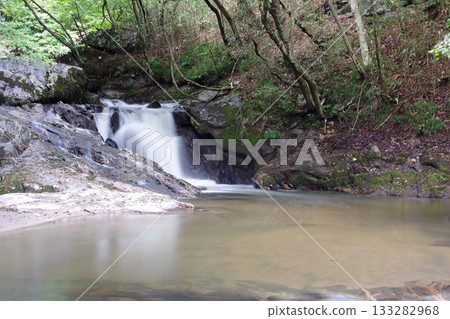 福島縣鮫川村內大小不一的瀑布統稱為翼龍太瀑布，是個景色壯麗的觀景點。這裡是青葉瀑布。 133282968