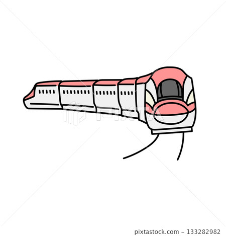 庫存圖解:秋田新幹線E6系列小町號簡易剪紙向量圖 庫存圖解:秋田新幹線E6系列小町號簡易剪紙向量圖 133282982