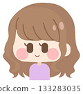 Girl with fluffy hair (smiling) 133283035