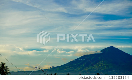 beautiful view of tropical rainforest shrouded in mist beautiful view of tropical rainforest shrouded in mist 133283124
