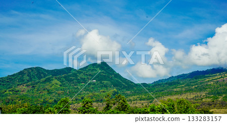 beautiful view of tropical rainforest shrouded in mist beautiful view of tropical rainforest shrouded in mist 133283157
