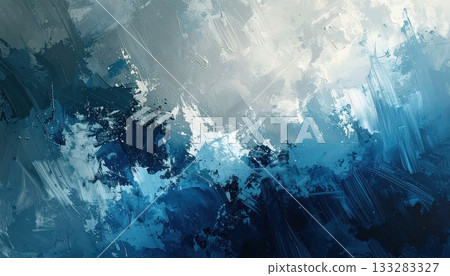 AI image: Wall with blue paint 133283327