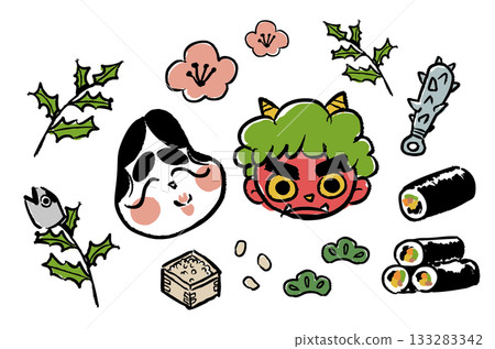 節分筆法插畫集 節分筆法插畫集 133283342