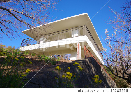 The observation deck at Iwashi Park during the plum blossom season in Sumoto City, Hyogo Prefecture The observation deck at Iwashi Park during the plum blossom season in Sumoto City, Hyogo Prefecture 133283366