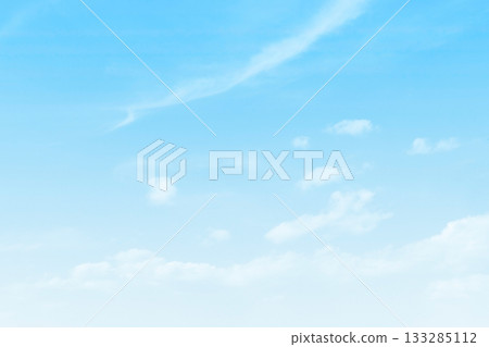 Blue pastel sky with white fluffy cloud. Blue pastel sky with white fluffy cloud. 133285112