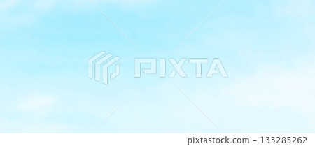 Blue pastel sky with white fluffy cloud.  133285262
