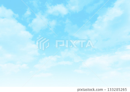 Blue pastel sky with white fluffy cloud. Blue pastel sky with white fluffy cloud. 133285265