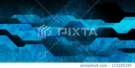 Dark blue grunge tech geometric abstract background Dark blue grunge tech geometric abstract background 133285295
