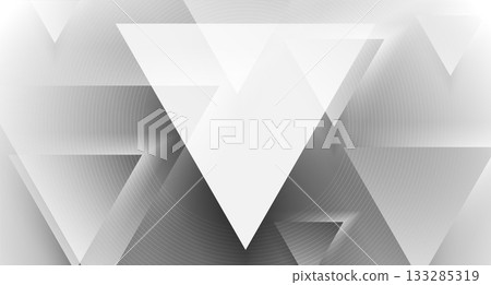 White grey geometric tech background with glossy triangles and linear circles White grey geometric tech background with glossy triangles and linear circles 133285319