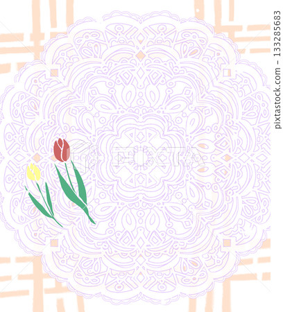 蕾絲裝飾格子 蕾絲裝飾格子 133285683