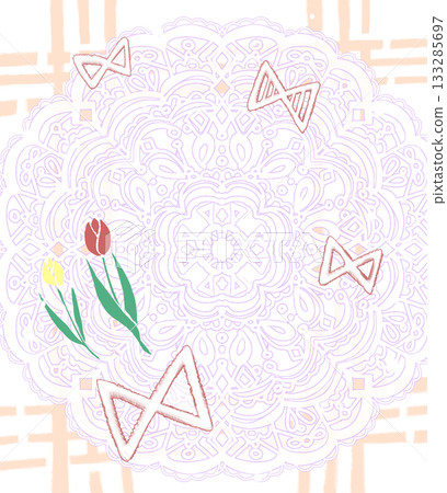 蕾絲裝飾格子 蕾絲裝飾格子 133285697