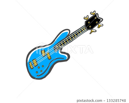 藍色四弦貝斯(樂器) 藍色四弦貝斯(樂器) 133285748
