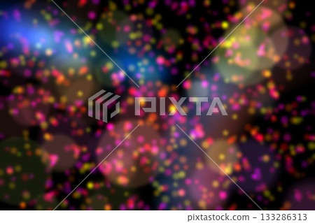 Colorful blurred dots are floating in flat design digital abstract space creating bokeh effect Colorful blurred dots are floating in flat design digital abstract space creating bokeh effect 133286313