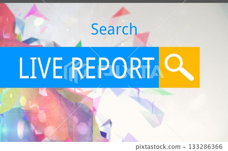 Logo of a search bar in which LIVE REPORT is written Logo of a search bar in which LIVE REPORT is written 133286366