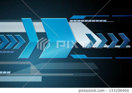 Arrows on technical background 133286408