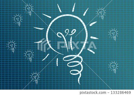 Illustration of light bulbs Illustration of light bulbs 133286469