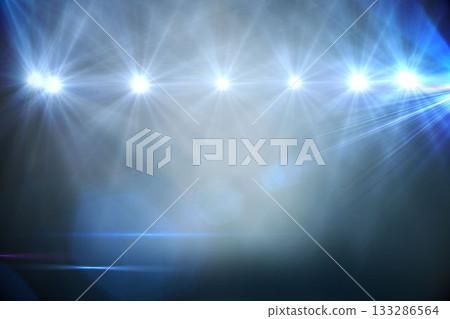 Illuminated blue lights against black backgrounds 133286564