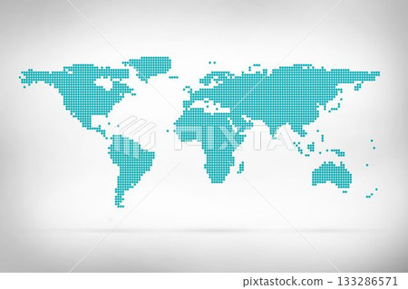 Green world map on white background Green world map on white background 133286571