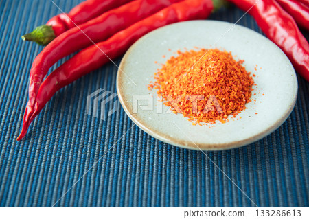 Chili peppers and chili peppers on a plate Chili peppers and chili peppers on a plate 133286613