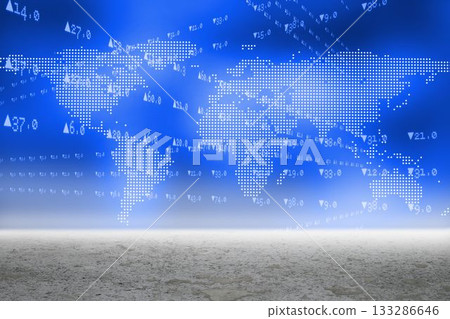Global stocks and shares graphic 133286646