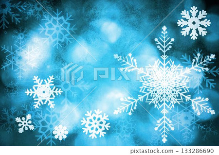 Blue snow flake background Blue snow flake background 133286690