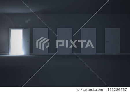 Door opening revealing light 133286767