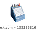 An oblique cutout image of an analog voltmeter 133286816