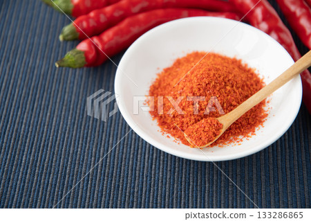 Chili peppers and chili peppers on a plate Chili peppers and chili peppers on a plate 133286865