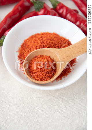 Chili peppers and chili peppers on a plate Chili peppers and chili peppers on a plate 133286872