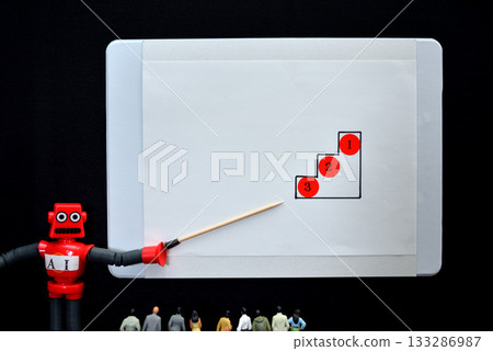Image of an AI robot giving a lecture on rankings Image of an AI robot giving a lecture on rankings 133286987