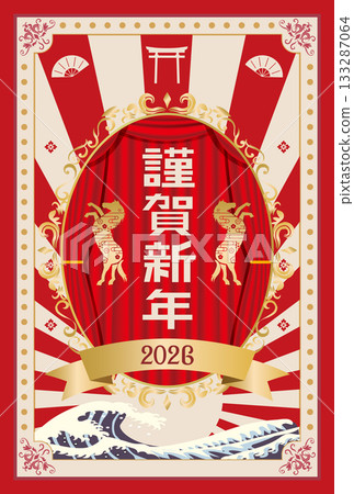 New Year's Card 2026 Year of the Horse New Year's Card 2026 Year of the Horse 133287064