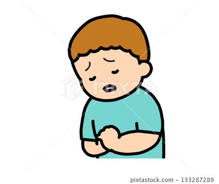 失望的棕髮男孩 133287289