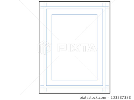 漫畫/漫畫手稿紙圖標，帶有蜻蜓和輔助線 133287388