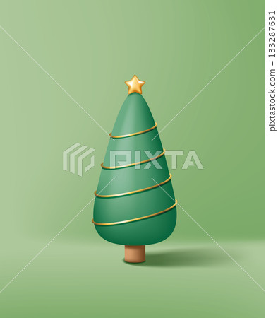 Cute 3D Christmas tree, Christmas advertising posters, flyers, and invitation card materials. Cute 3D Christmas tree, Christmas advertising posters, flyers, and invitation card materials. 133287631