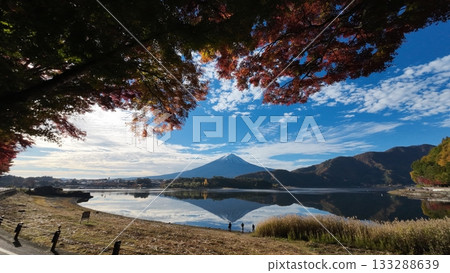 Fuji and autumn leaves Fuji and autumn leaves 133288639