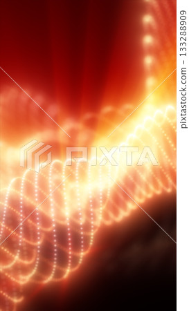 Abstract glowing orange spiral made of bright particles twisting in dynamic light motion Abstract glowing orange spiral made of bright particles twisting in dynamic light motion 133288909