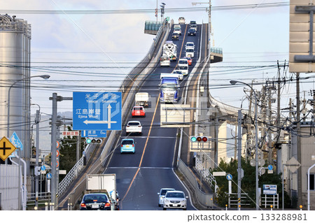 江島大橋和實心階梯坡（鳥取縣境港市） 133288981