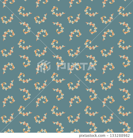 Honey Gold Floral Medallion Repeat 133288982
