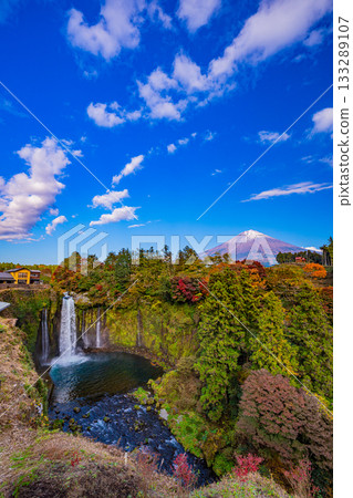 [Shizuoka Prefecture] Otodome Falls, Autumn Foliage, Mount Fuji 133289107