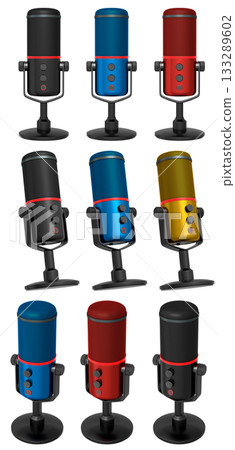 Microphones Designed Specifically for Professional Audio Recording and Live Streaming 133289602