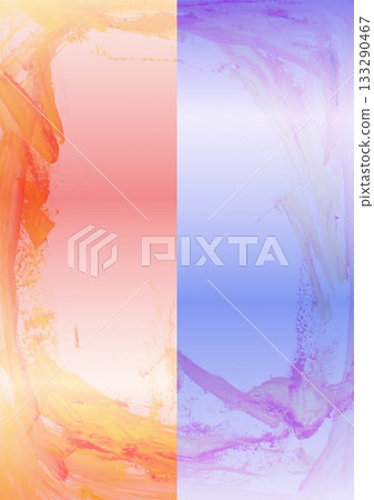 Watercolor gradient background divided into fire and ice, warm and cool colors Watercolor gradient background divided into fire and ice, warm and cool colors 133290467