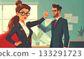 Superhero woman with glasses 133291723