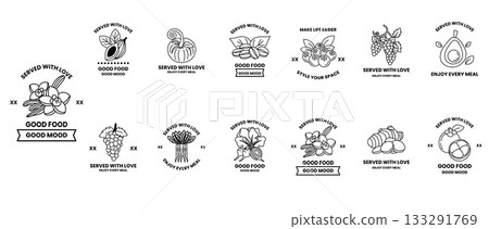 A series of images of fruits 133291769