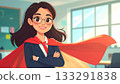 Superhero woman with glasses 133291838