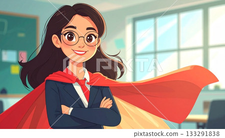 Superhero woman with glasses Superhero woman with glasses 133291838