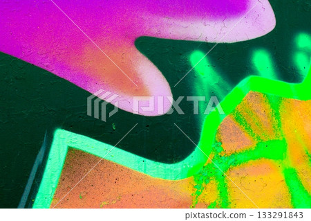 Vibrant Neon Graffiti Pattern with 90s Y2K Aesthetic Vibrant Neon Graffiti Pattern with 90s Y2K Aesthetic 133291843