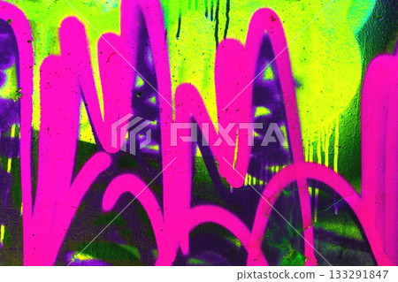 Neon Graffiti Pattern with Pink, Green Drips for 90s, Y2K Aesthetic Neon Graffiti Pattern with Pink, Green Drips for 90s, Y2K Aesthetic 133291847