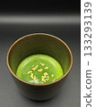 Matcha with gold leaf 133293139