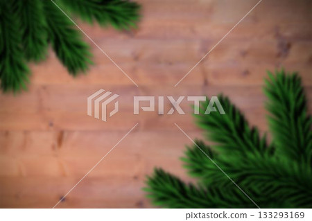 Blurred fir tree branches 133293169