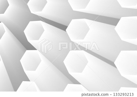 Futuristic white hexagons Futuristic white hexagons 133293213
